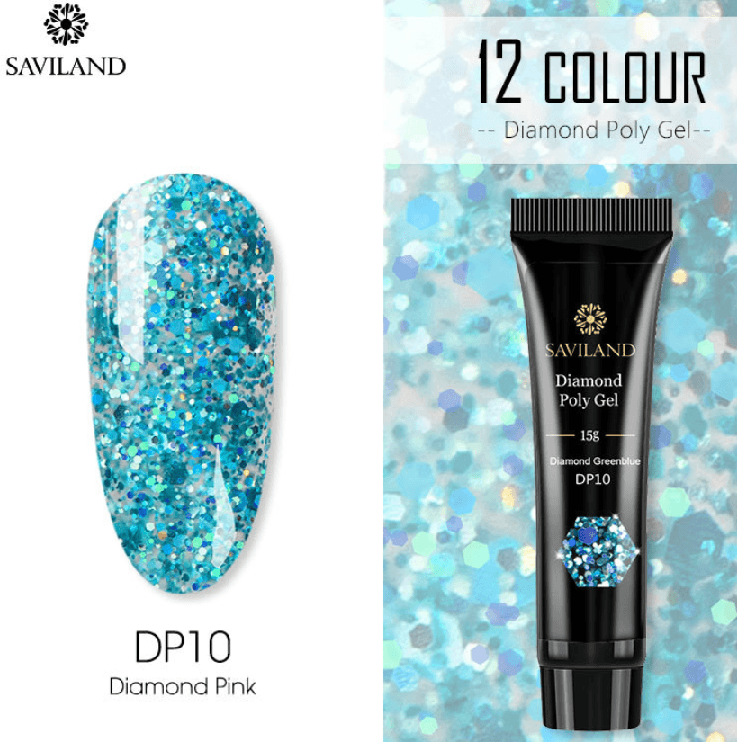 12 Colors Nail Diamond Poly Gel - Nioor