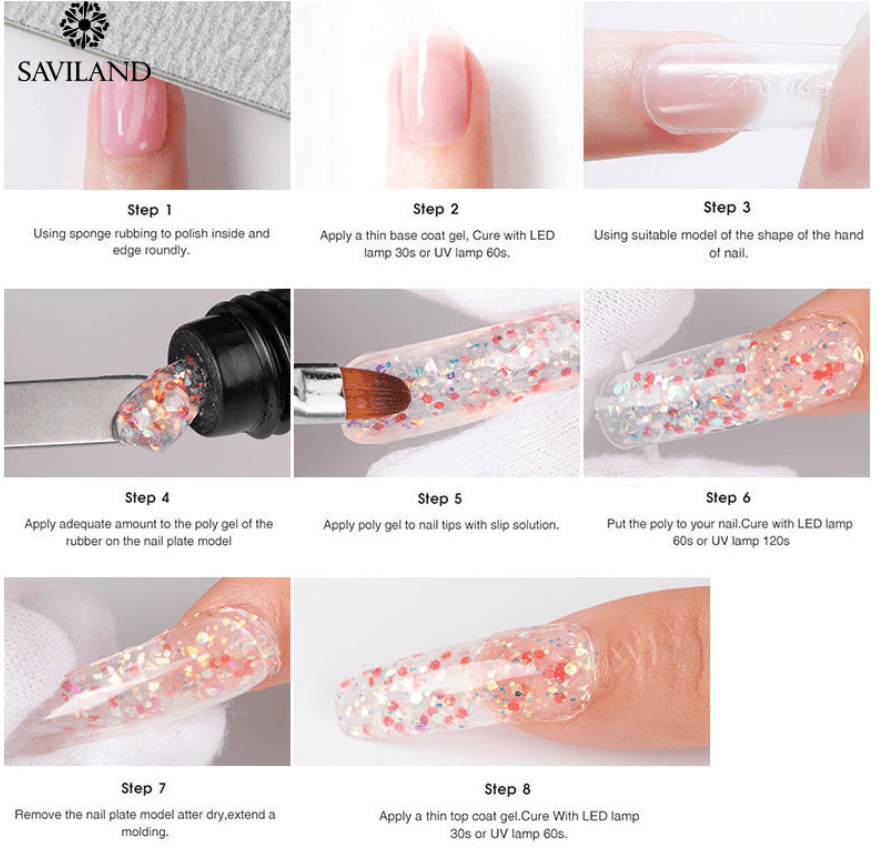 12 Colors Nail Diamond Poly Gel - Nioor