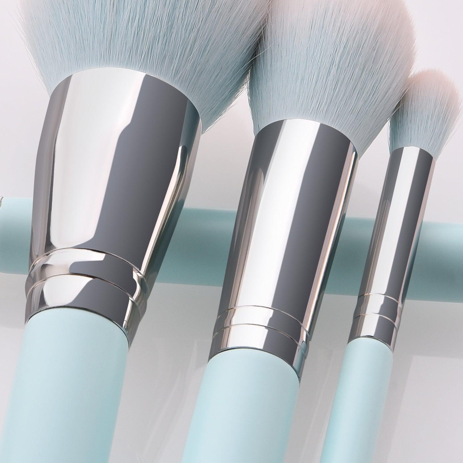 12 light blue makeup brushes - Nioor