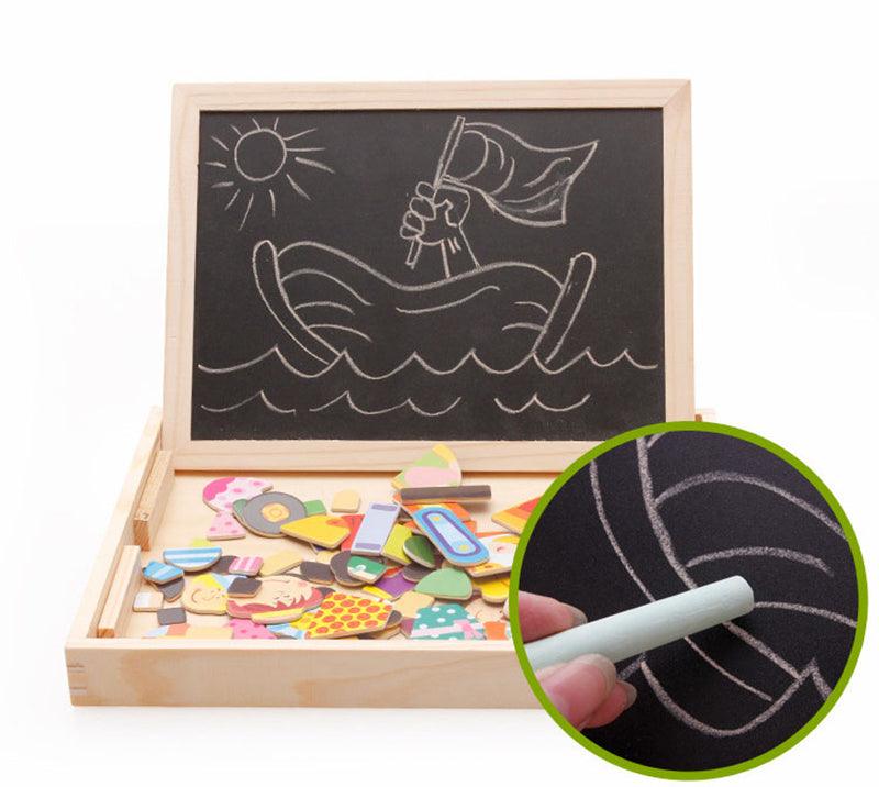 Multifunctional Magnetic Kids Puzzle Drawing Board Educational Toys Learning Wooden Puzzles Toys For Children Gift - Nioor