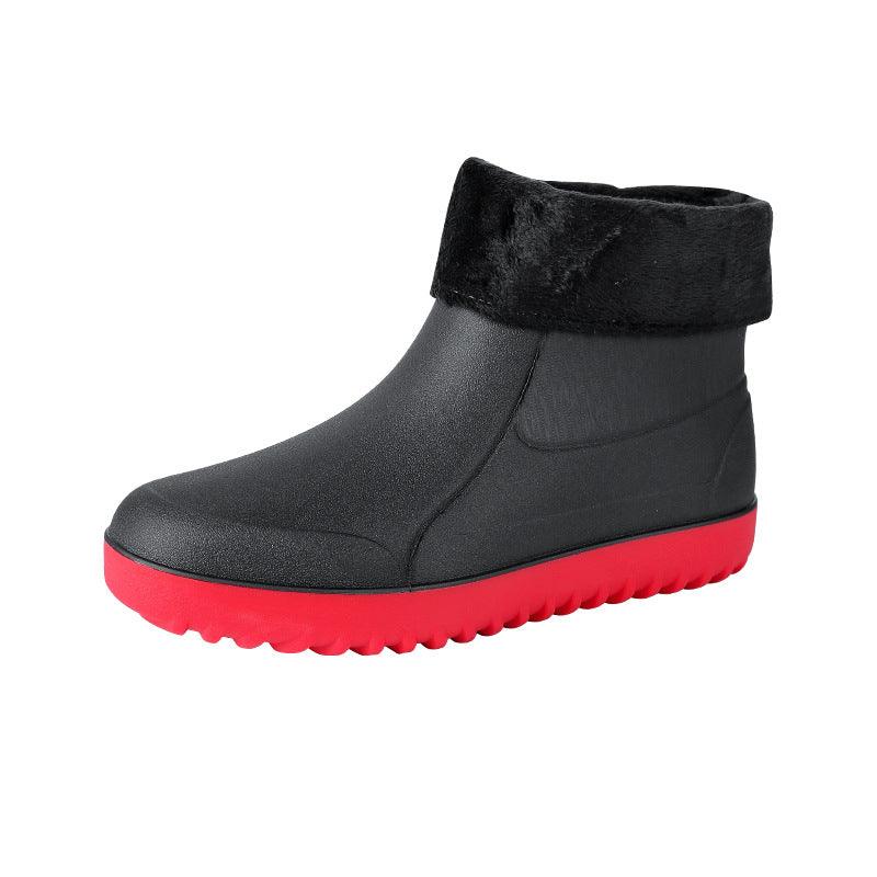 Men's Rain Shoes With Anti Slip Wear-resistant And Warm Sleeves - Nioor