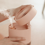 Spray mini fan mini portable mute desktop cooling water mist humidifier small rechargeable big wind - Nioor