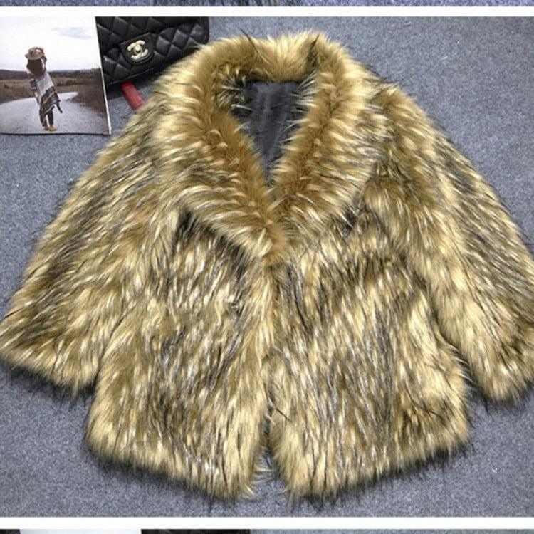 Women's Coat Fox Fur Overcoat Mid-length Korean Style Lapel Winter - Nioor