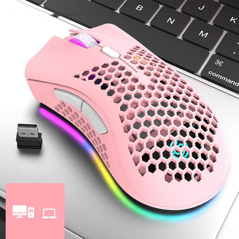 Wireless mouse game luminous RGB electric charging mouse - Nioor