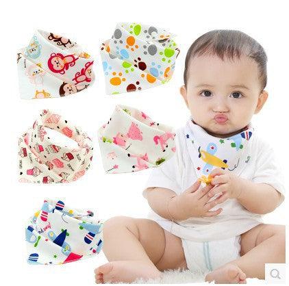 Baby Bibs Waterproof Triangle Cotton Cartoon Child Baberos Bandana Bibs Dribble Bibs Newborn Slabber Absorbent Cloth - Nioor