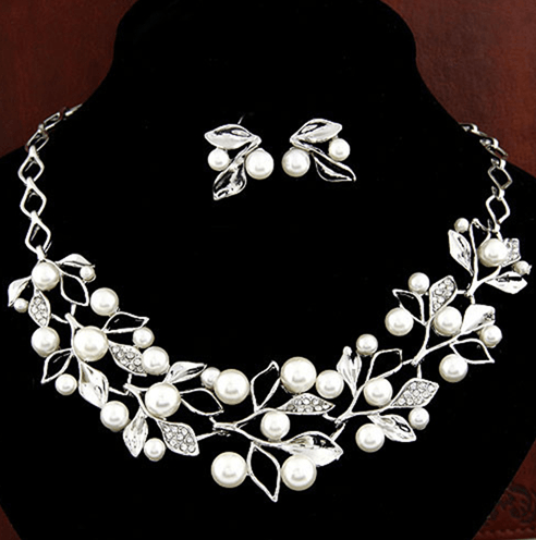 Europe And The United States Sell Hot Money Network Pearl Necklace Set Bridal Jewelry Set Wholesale 9093 - Nioor