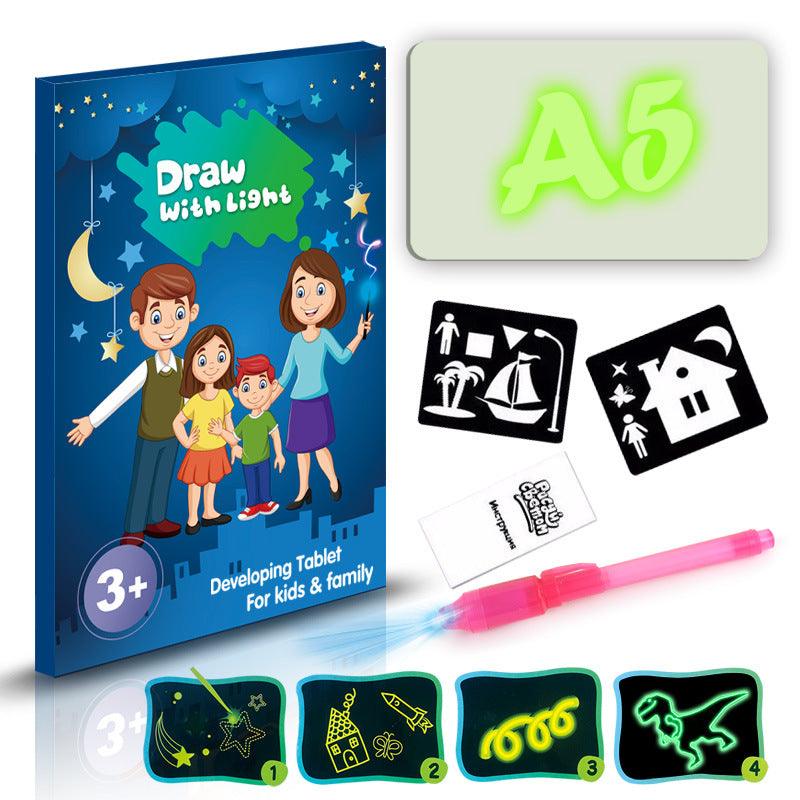 Educational Toy Drawing Pad 3D Magic 8 Light Effects Puzzle Board Sketchpad - Nioor