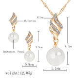 Pearl Stud Necklace Set - Nioor