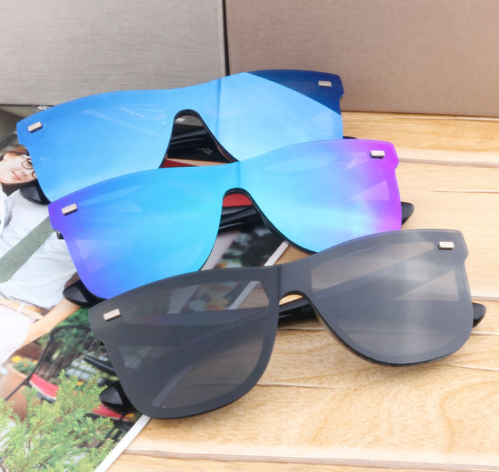 New Siamese Reflective Lens Sunglasses Retro Men and Women Driving Sunglasses Classic 007 Sunglasses