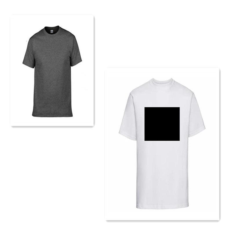 Cotton Round Neck T-shirt With Short Sleeves - Nioor