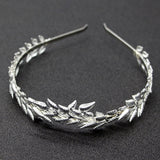 Bridal Golden Leaf Headband Alloy Crown Hair Accessories - Nioor