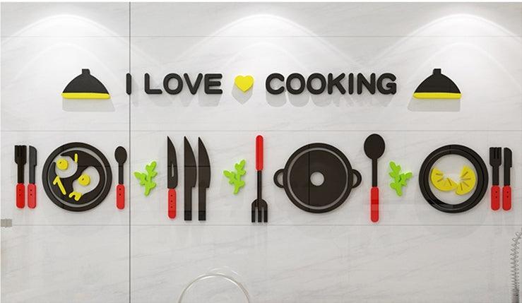 Cute minimalist kitchen decoration wall sticker - Nioor