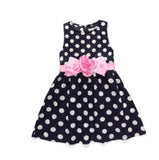 Casual baby dot mesh Princess Flower Dress