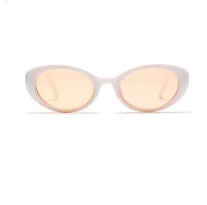 Oval white box sunglasses women