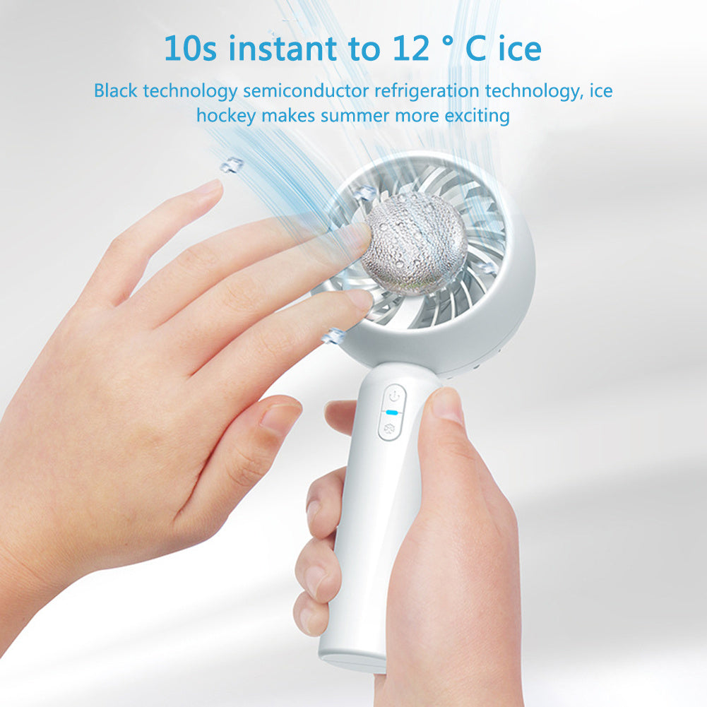 Mini Handheld Mute Fan Semiconductor Refrigeration Cooling Portable Air Conditioner Battery USB Rechargeable Fan Outdoor