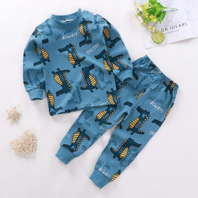 Boys And Girls Children's Underwear Suit Cotton Children Autumn And Winter Pajamas