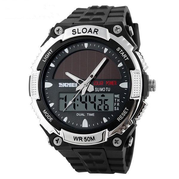 Time Beauty Men's Fashion Solar Watch Waterproof Electronic - Nioor