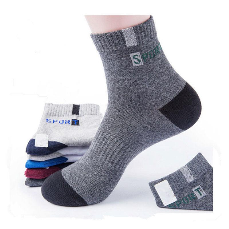 Men's Fashion Sports Breathable Sweat-absorbing Mid-calf Cotton Socks - Nioor