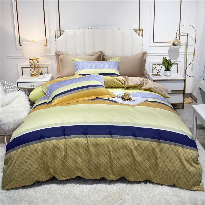 Digital Printing Bed Pure Cotton Bedding Full Quilt Cover Bed Sheet Home Textile - Nioor