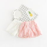 Lace shorts, girls' clothing, flower hot pants