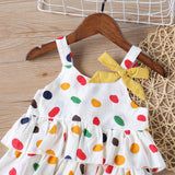 Polka Dot Bowknot Vest T-shirt Top + Shorts 2-piece Set