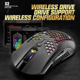 Free Wolf X2 wireless mouse RGB dual-mode game mouse - Nioor