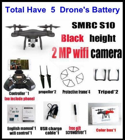 Sales Promotion WiFi 2MP Camera With S10 SMRC FPV Quadcopter Drone Helicopter UAV Micro Remote Control Toy RACER KIT Aircraft - Nioor