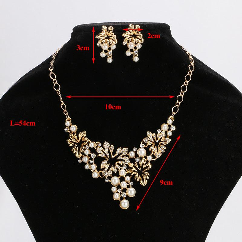 Europe And The United States Sell Hot Money Network Pearl Necklace Set Bridal Jewelry Set Wholesale 9093 - Nioor