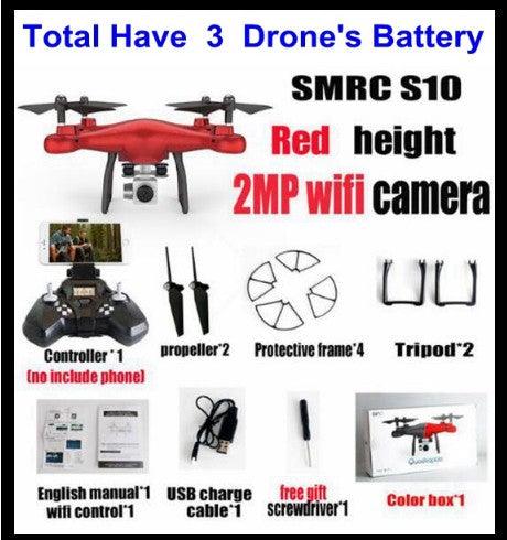 Sales Promotion WiFi 2MP Camera With S10 SMRC FPV Quadcopter Drone Helicopter UAV Micro Remote Control Toy RACER KIT Aircraft - Nioor