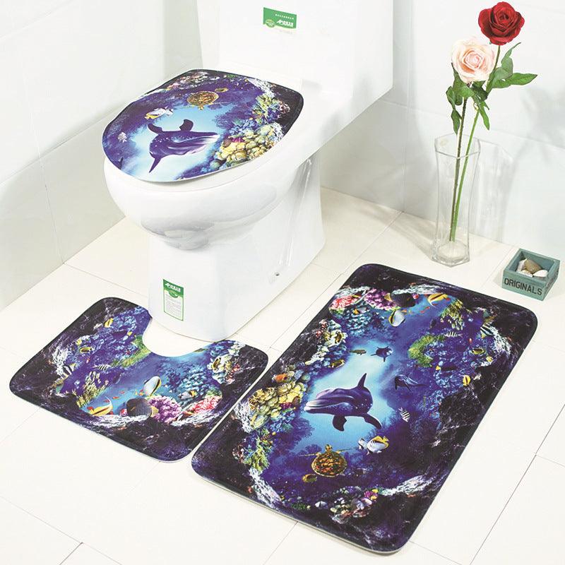 The bathroom toilet mat three-piece suit - Nioor