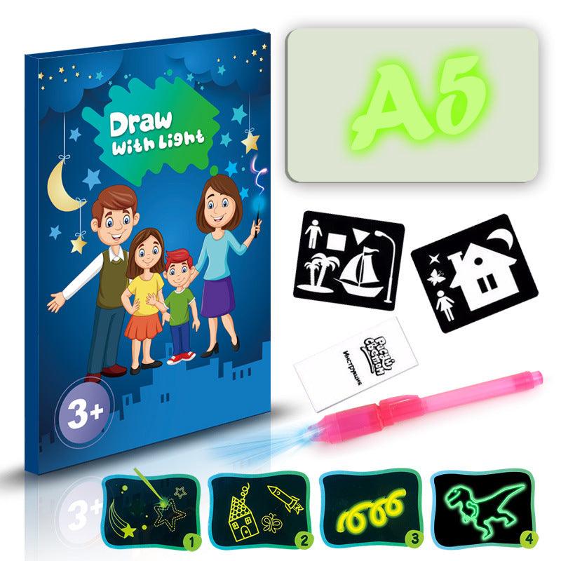 Educational Toy Drawing Pad 3D Magic 8 Light Effects Puzzle Board Sketchpad - Nioor