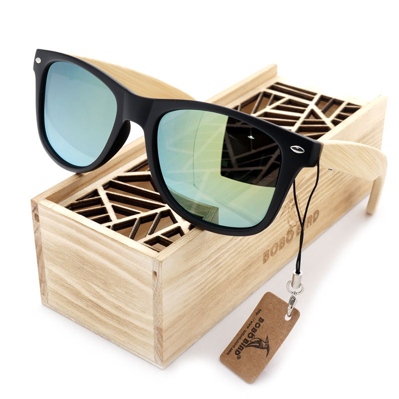 Square Vintage Sunglasses Men Women Wood