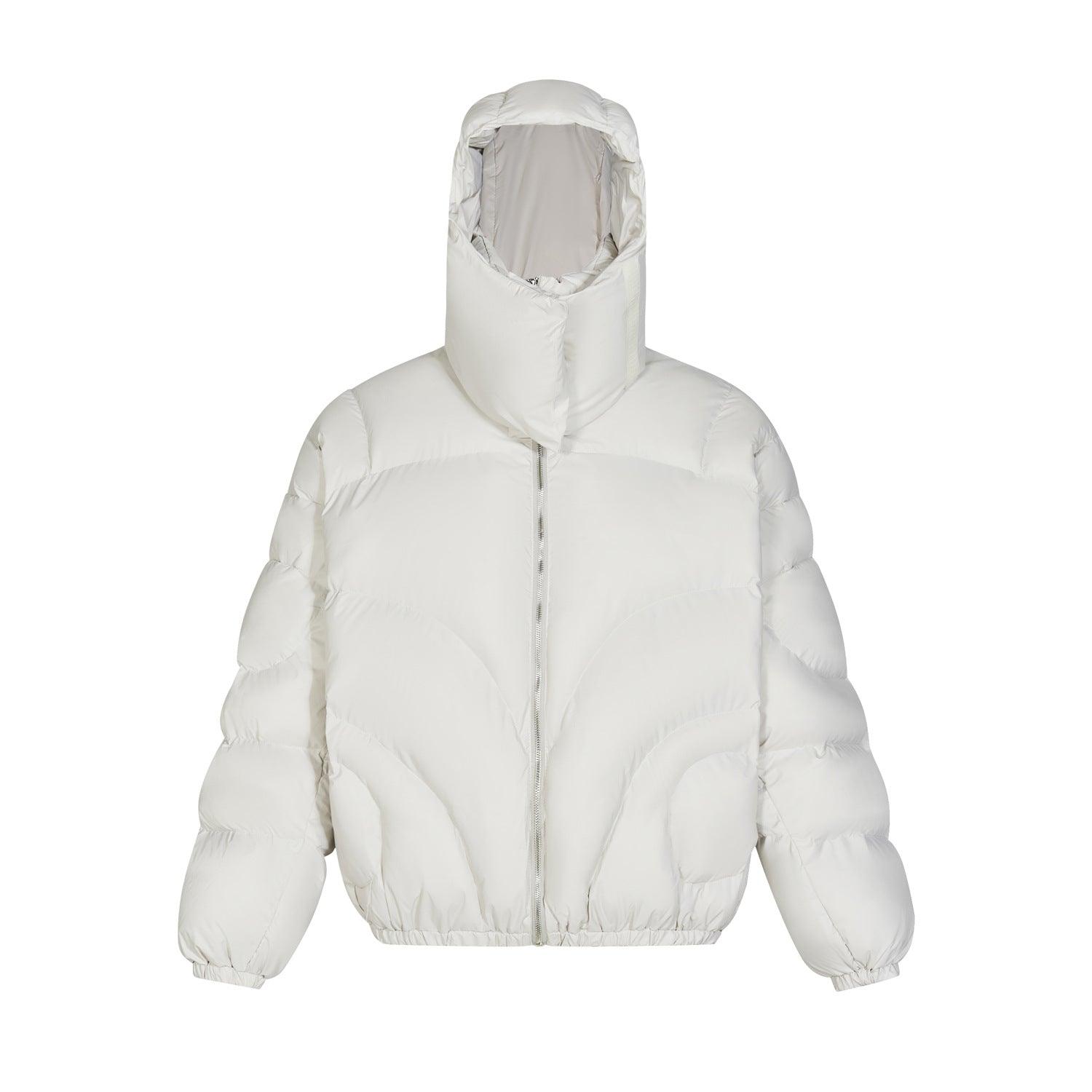 Profile Coat Detachable Hat Collar Thickened Cotton Padded Coat - Nioor