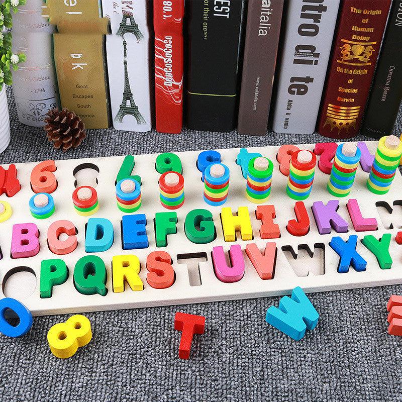 Children 3D Alphabet Number Puzzle Baby Colorful Geometric Digital Letter Educational Toy - Nioor