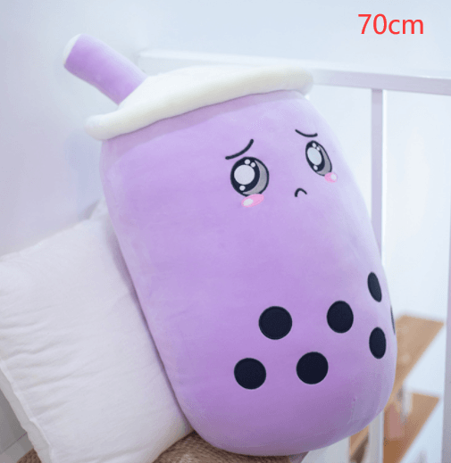 Cute Fruit Drink Plush Stuffed Soft Strawberry Milk Tea Plush Boba Tea Cup Toy Bubble Tea Pillow Cushion Kids Gift - Nioor