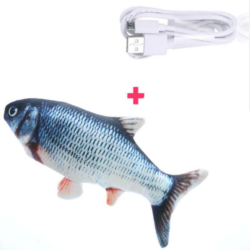 Electric Funny Cat Simulation Fish Beating Usb Jumping Cat Toy - Nioor