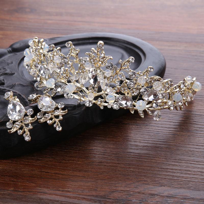 Bride Crystal Crown Hair Accessory - Nioor