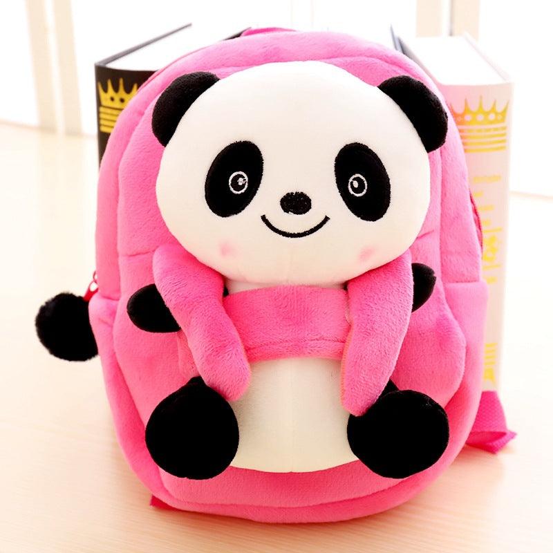 Cartoon panda plush children's school bag - Nioor