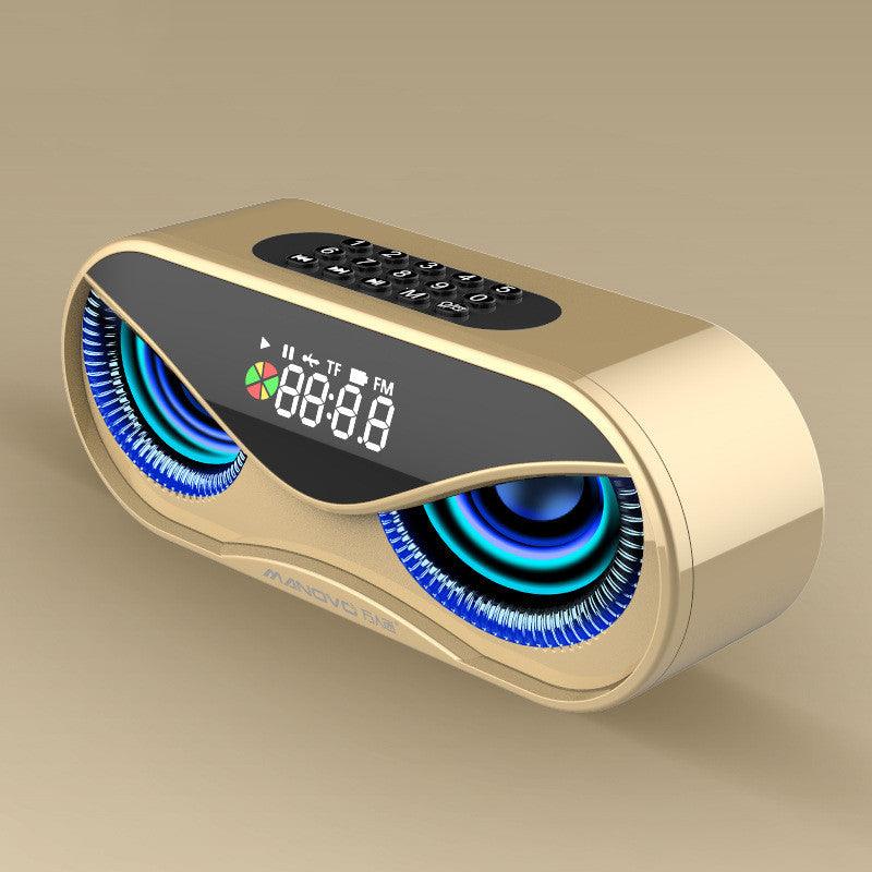 Colorful lights, dual speakers, digital buttons, song, Bluetooth speaker - Nioor