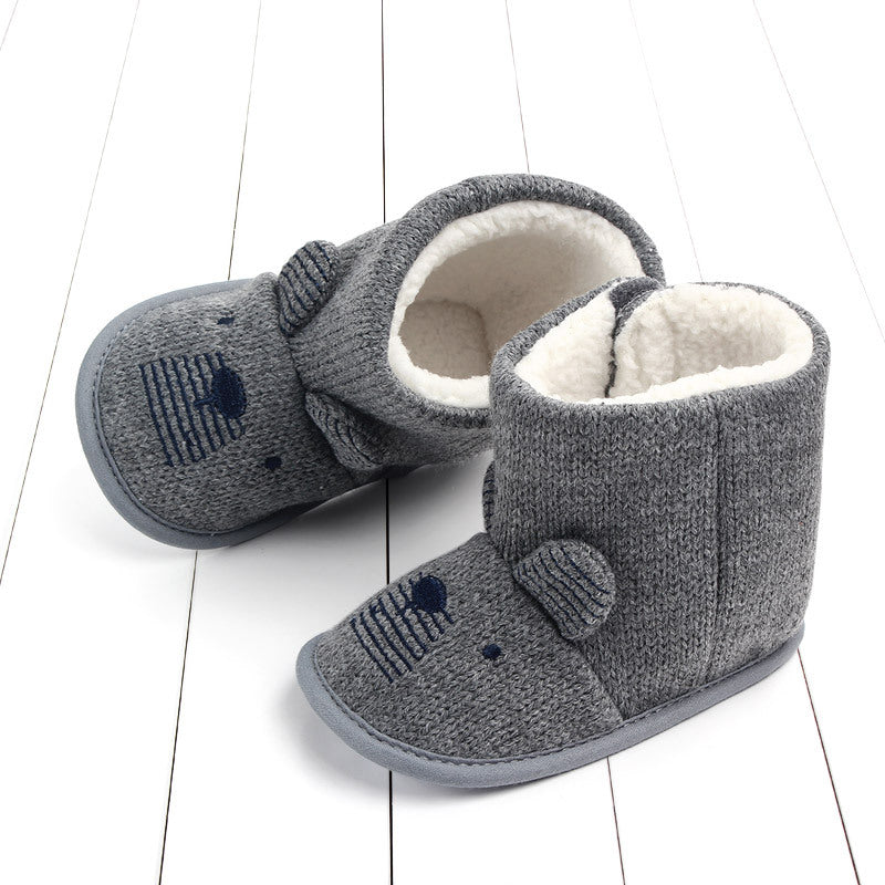 Baby Wool Warm Cotton Shoes, Winter Warm High-top Shoes