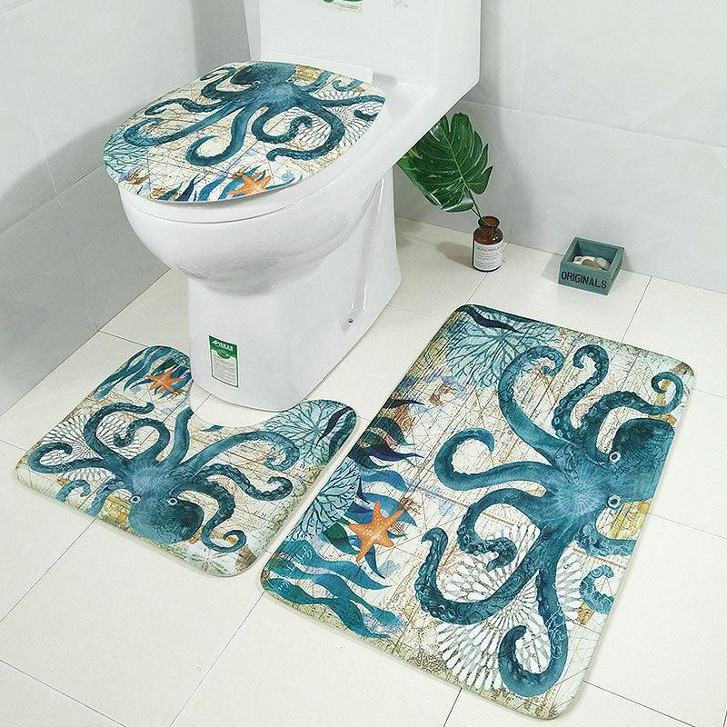 The bathroom toilet mat three-piece suit - Nioor