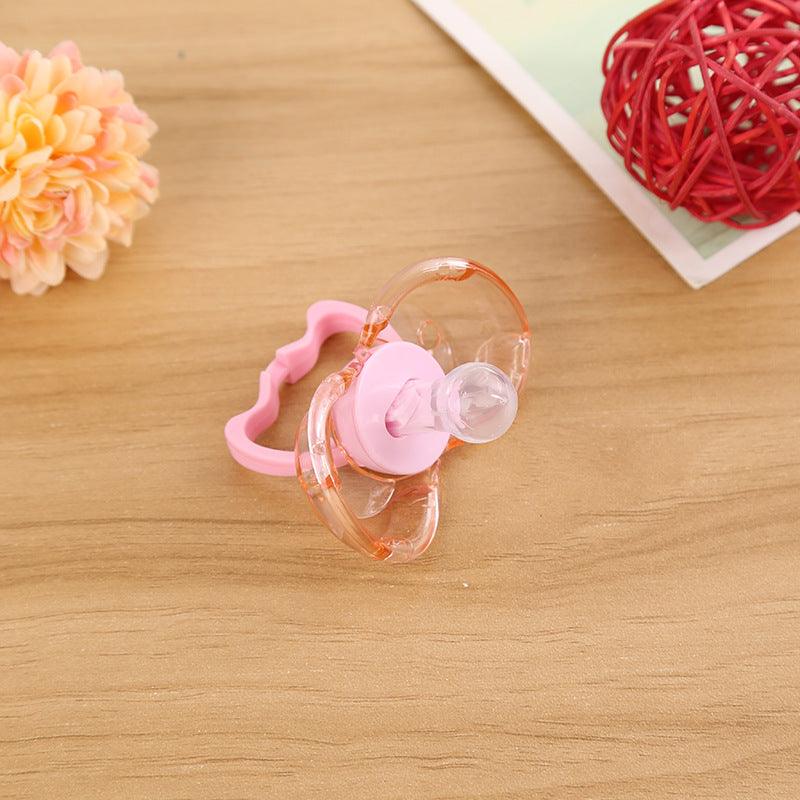 Love baby baby baby new baby pacifier anti automatically closed round head flat hair randomly issued - Nioor