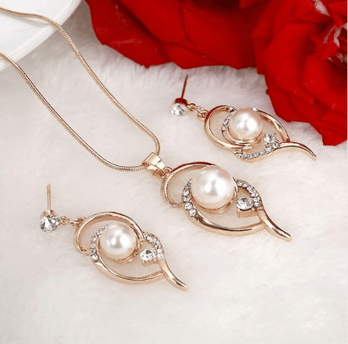 Europe And The United States Sell Hot Money Network Pearl Necklace Set Bridal Jewelry Set Wholesale 9093 - Nioor