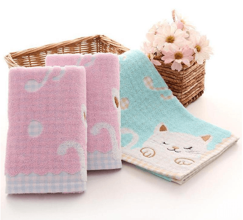 Cute Kitty Cotton Hand Towel - Nioor