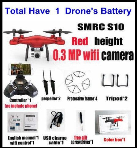 Sales Promotion WiFi 2MP Camera With S10 SMRC FPV Quadcopter Drone Helicopter UAV Micro Remote Control Toy RACER KIT Aircraft - Nioor