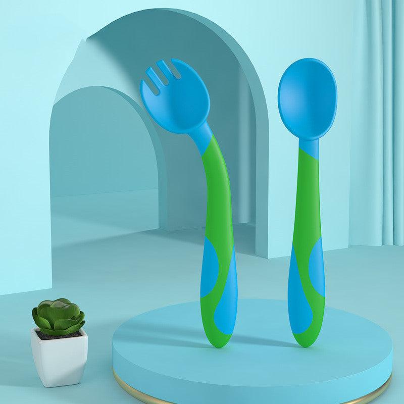 Baby Training Fork Spoon Twist Spoon Children's Tableware Set - Nioor