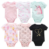 6-piece baby jumpsuit new short-sleeved baby clothes