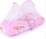 Portable Foldable Baby Kids Infant Bed Dot Zipper Mosquito Net Tent Sleeping Cushion - Nioor