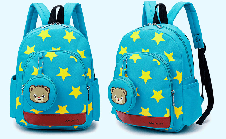 A small bear nursery school bag double shoulder bag - Nioor