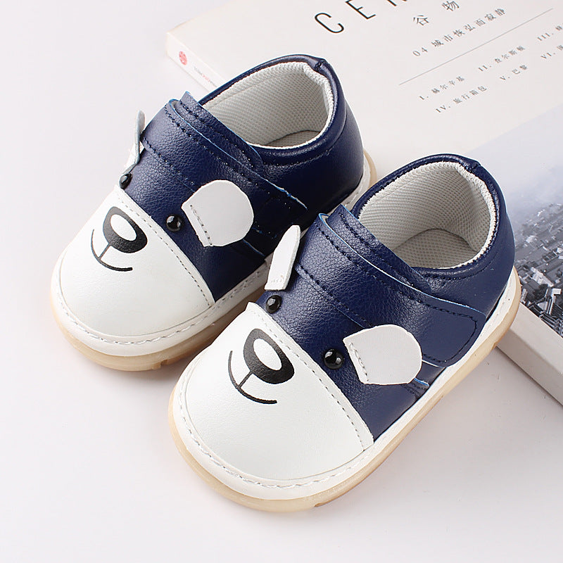 Baby single shoes soft sole antiskid baby walking shoes